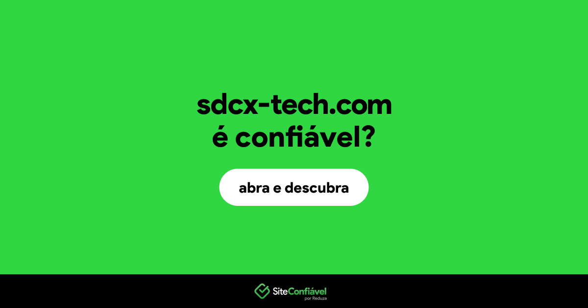O site sdcx-tech.com é confiável?