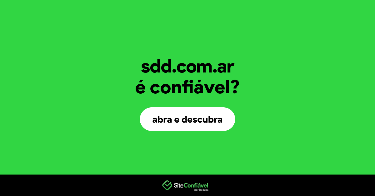 O site sdd.com.ar é confiável?