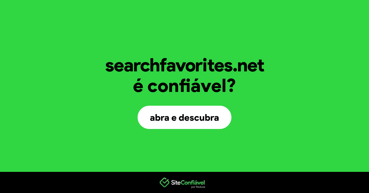 O site searchfavorites.net é confiável?