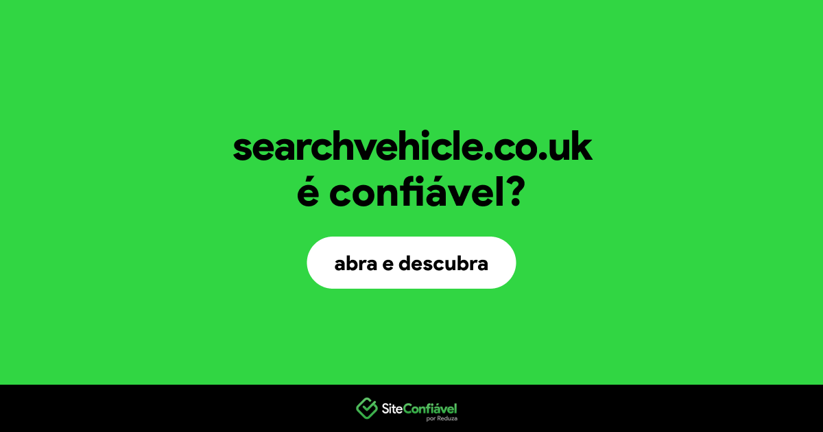 O site searchvehicle.co.uk é confiável?