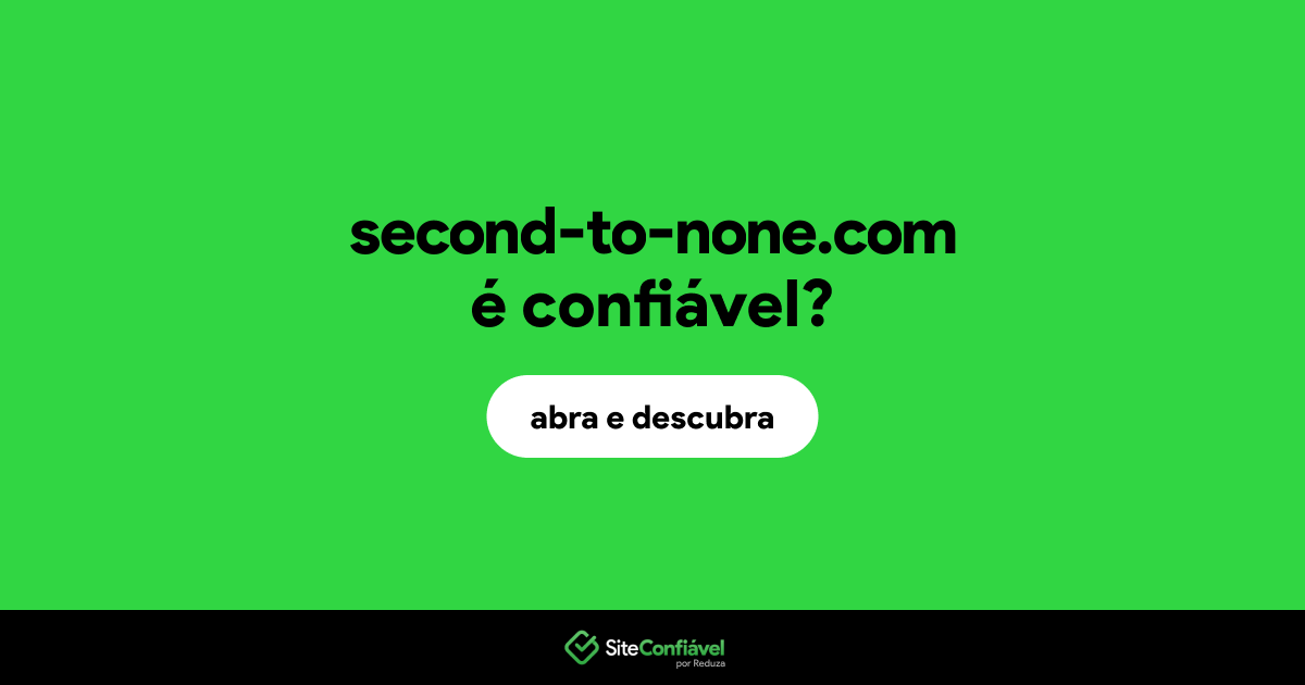 O site second-to-none.com é confiável?