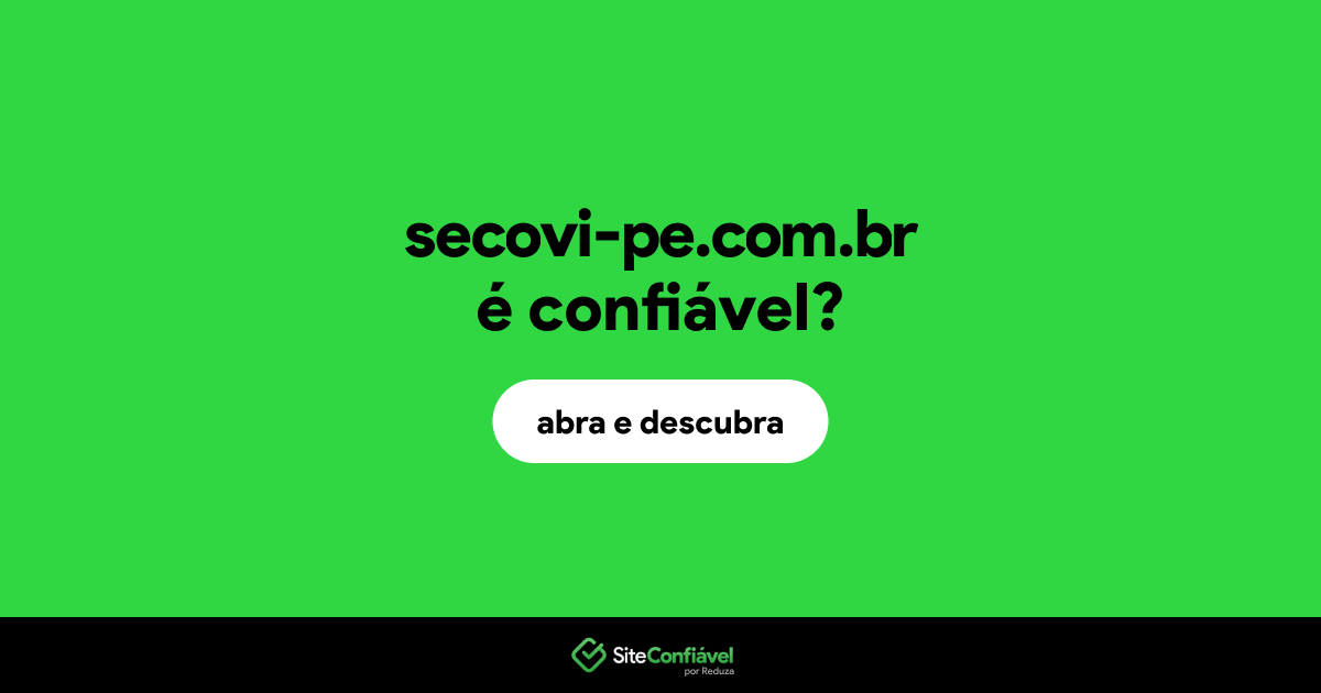 O site secovi-pe.com.br é confiável?