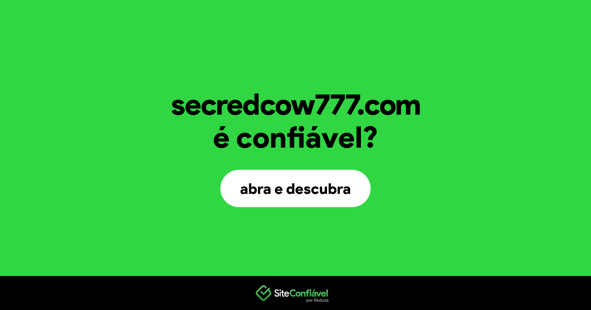 O site secredcow777.com é confiável?