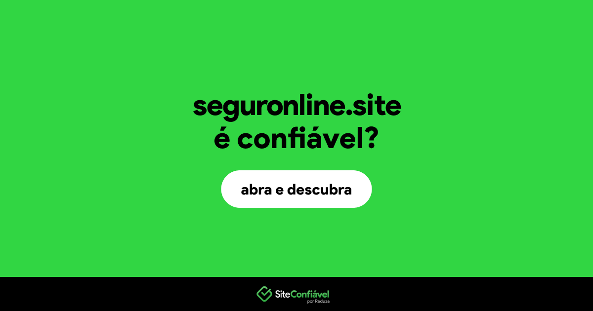 O site seguronline.site é confiável?