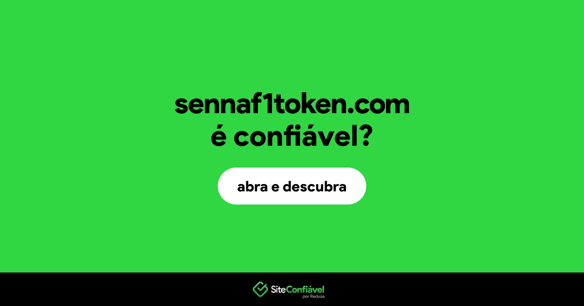 O site sennaf1token.com é confiável?