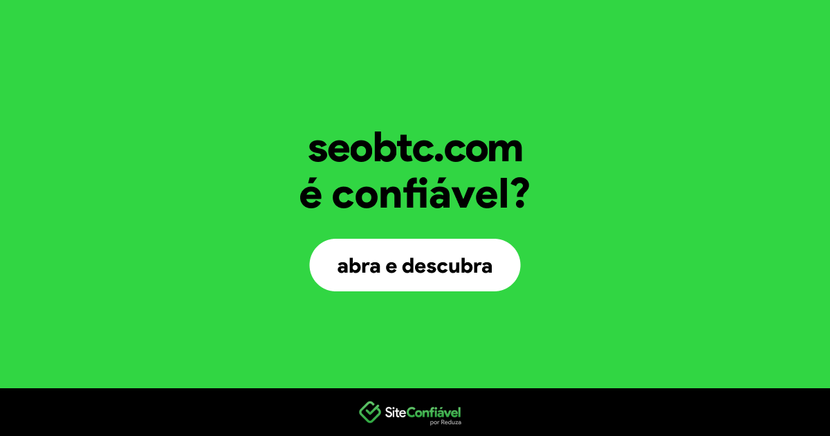 O site seobtc.com é confiável?