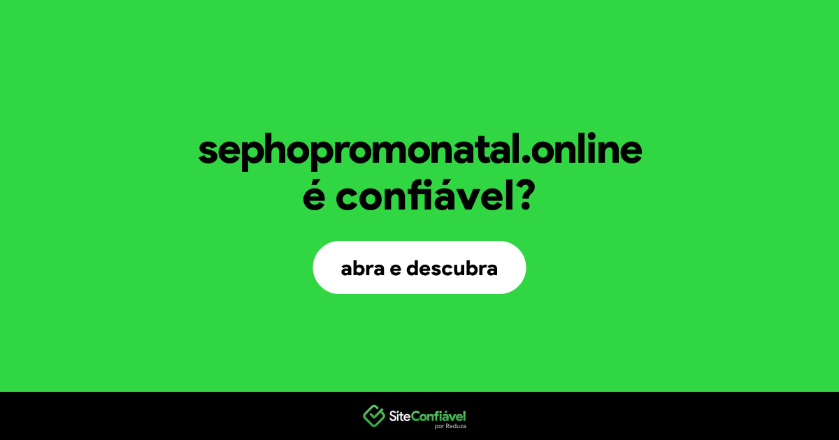O site sephopromonatal.online é confiável?