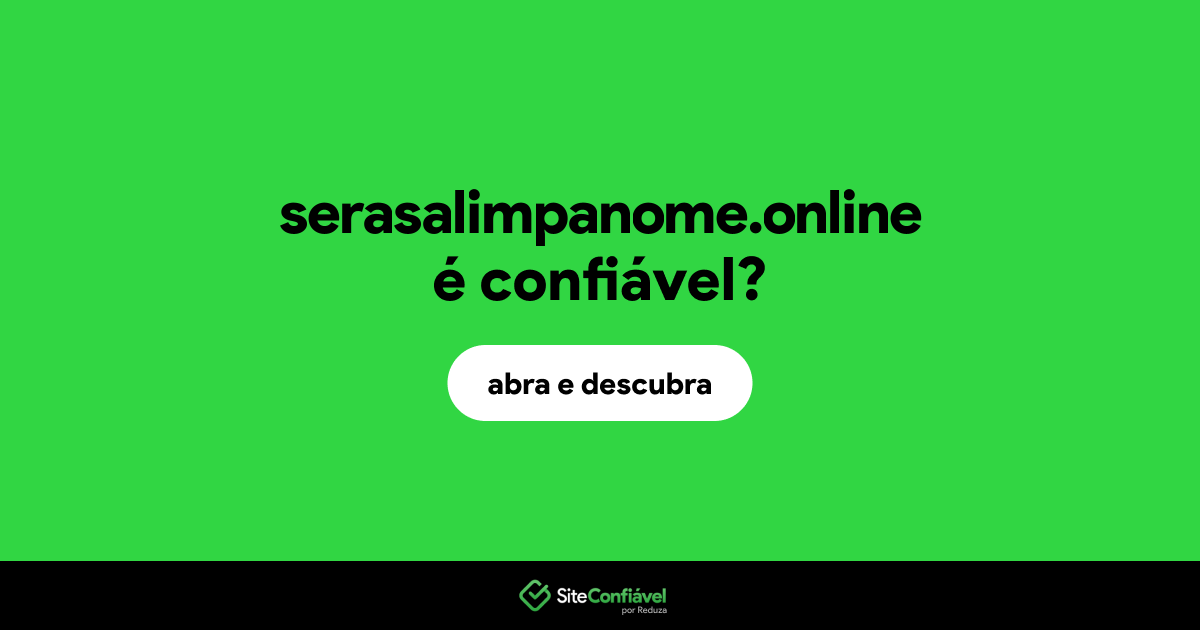 O site serasalimpanome.online é confiável?