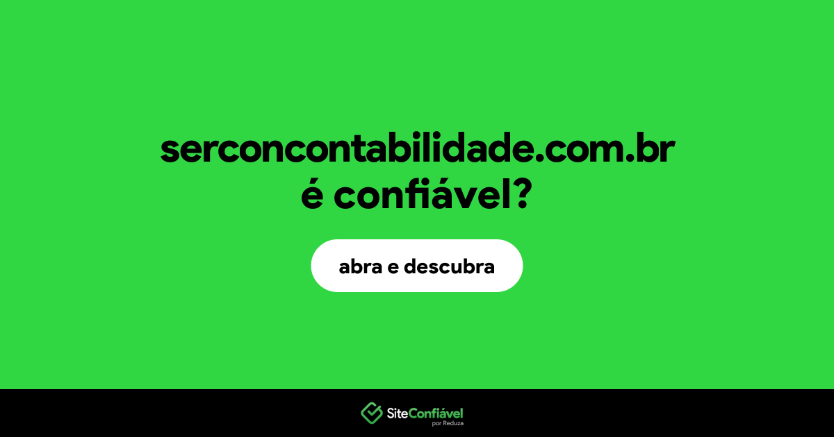 O site serconcontabilidade.com.br é confiável?