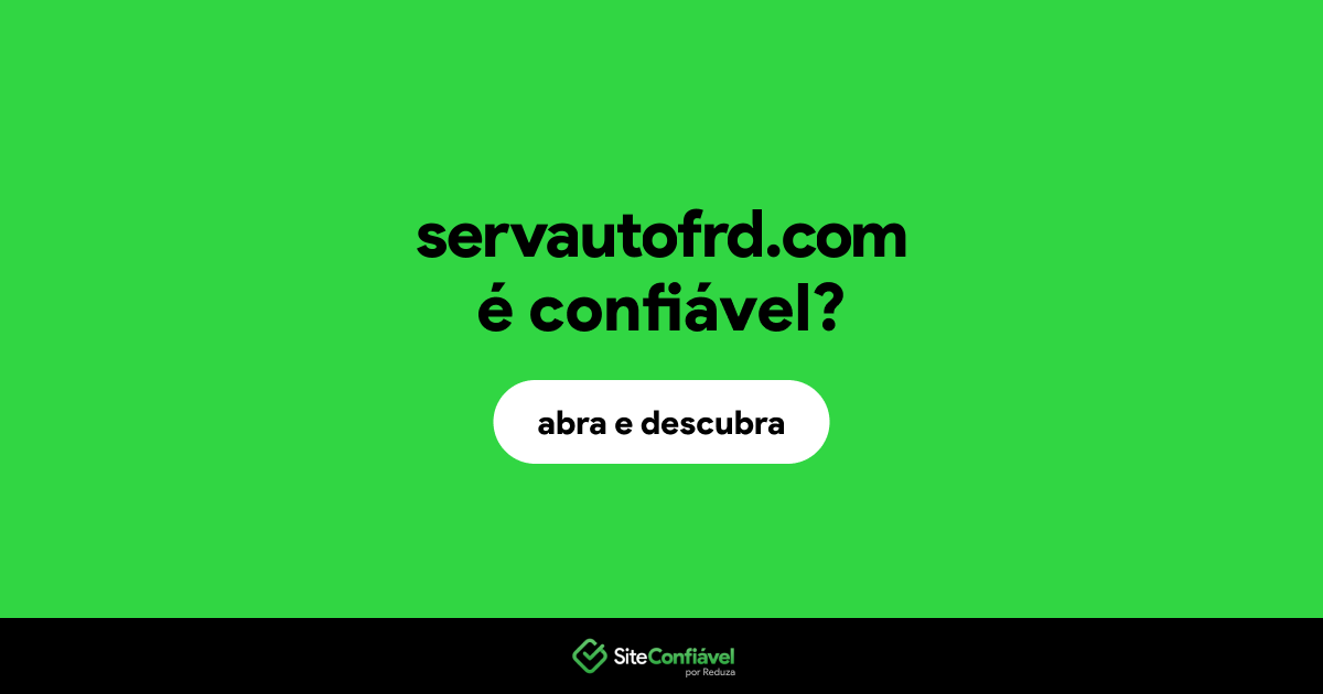 O site servautofrd.com é confiável?