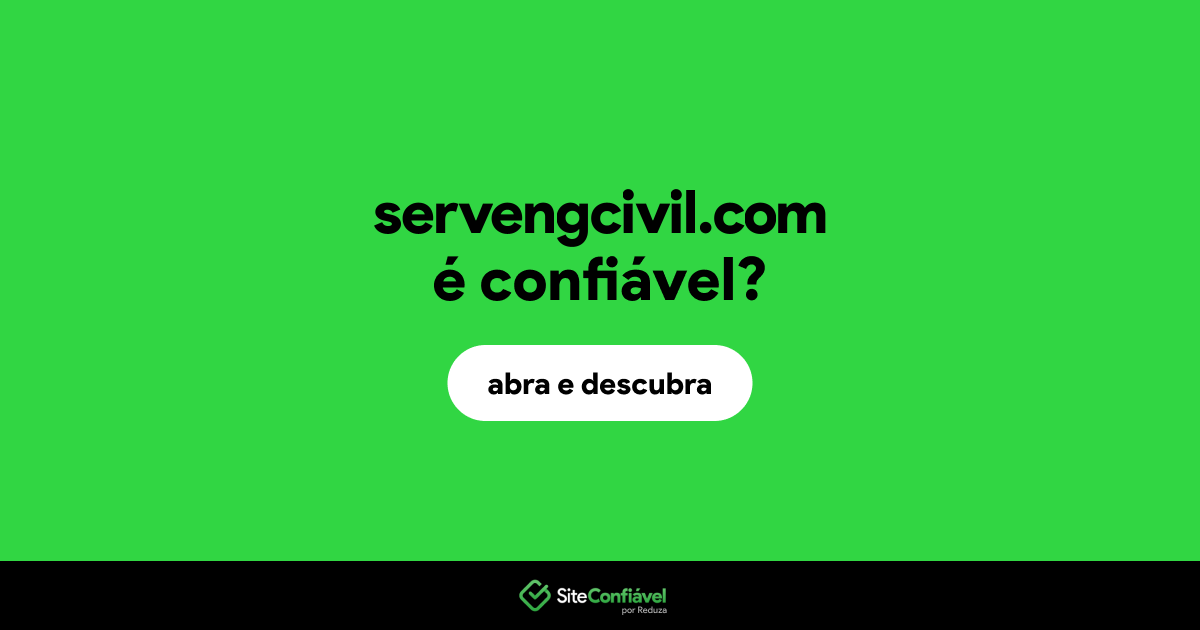 O site servengcivil.com é confiável?
