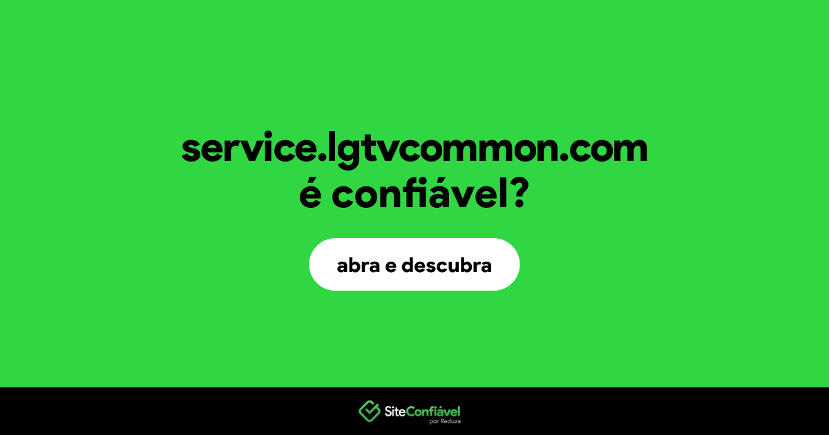 O site service.lgtvcommon.com é confiável?