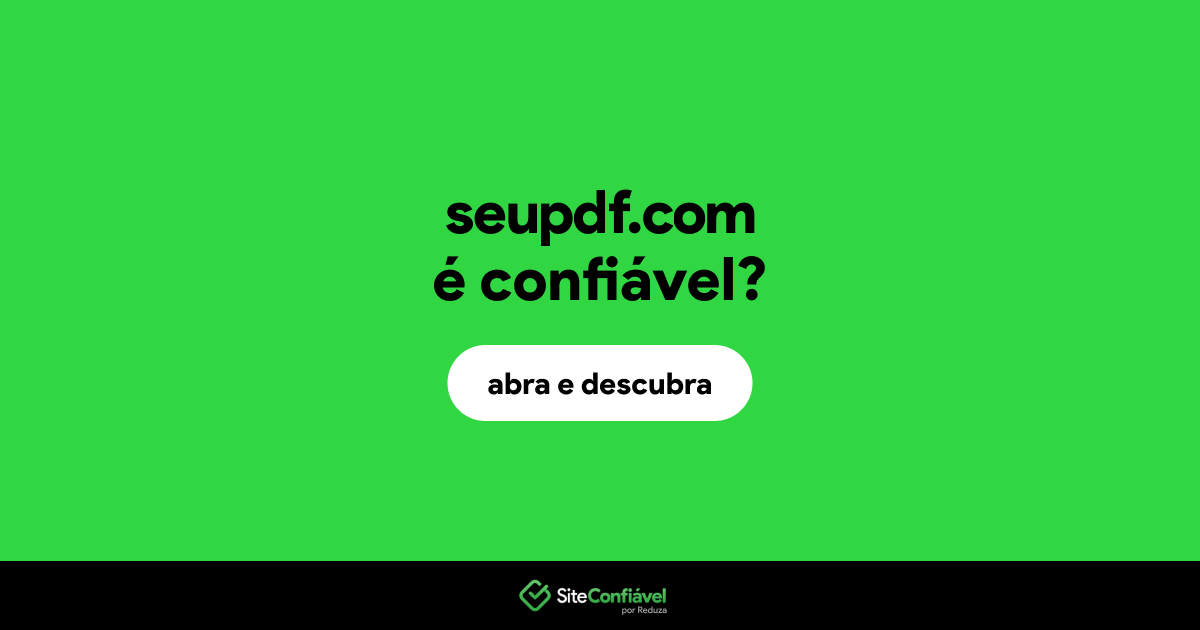 O site seupdf.com é confiável?