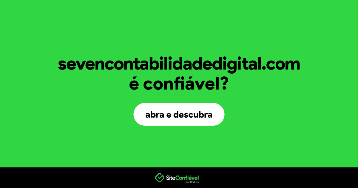 O site sevencontabilidadedigital.com é confiável?