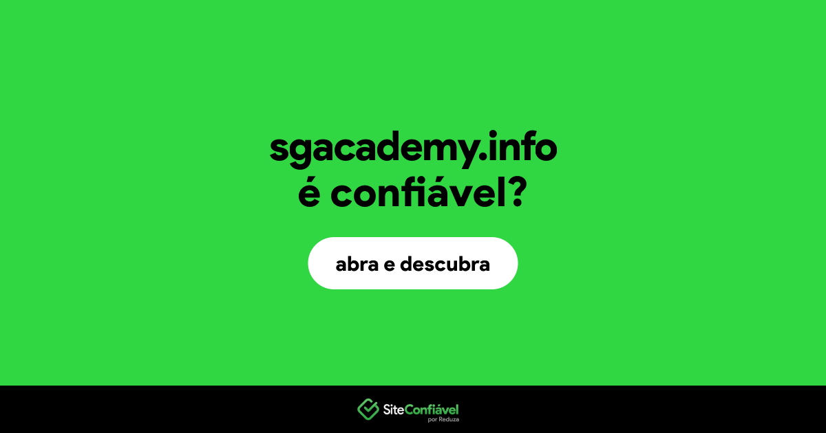 O site sgacademy.info é confiável?