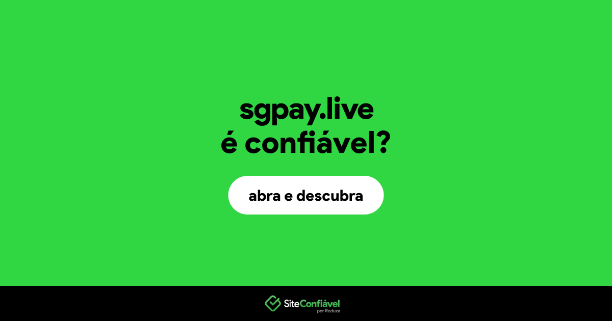 O site sgpay.live é confiável?
