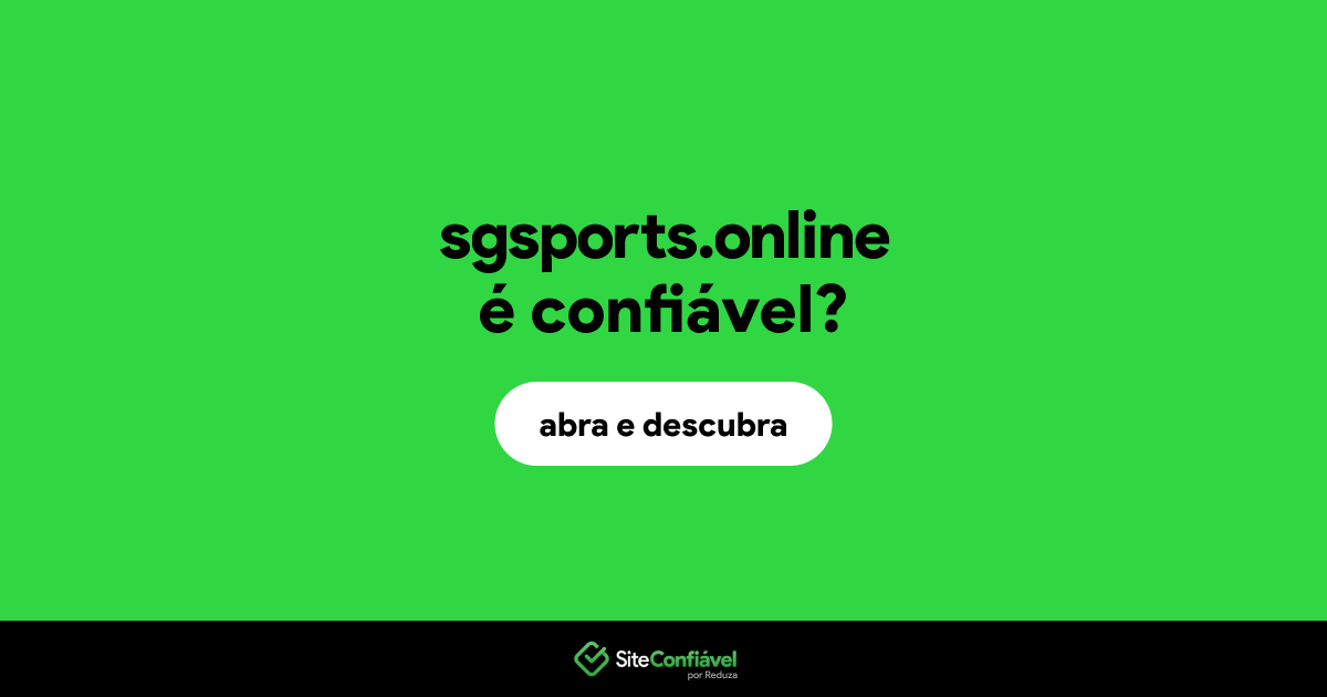 O site sgsports.online é confiável?