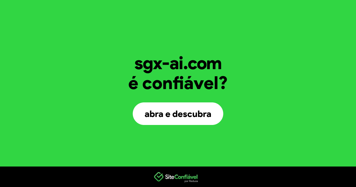 O site sgx-ai.com é confiável?