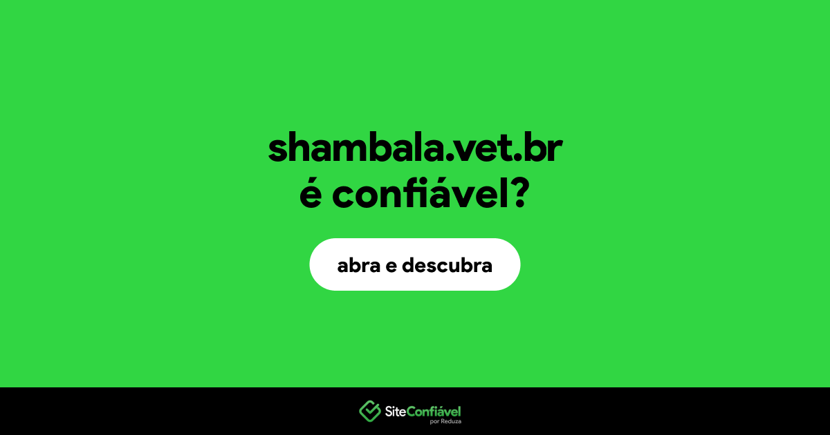 O site shambala.vet.br é confiável?