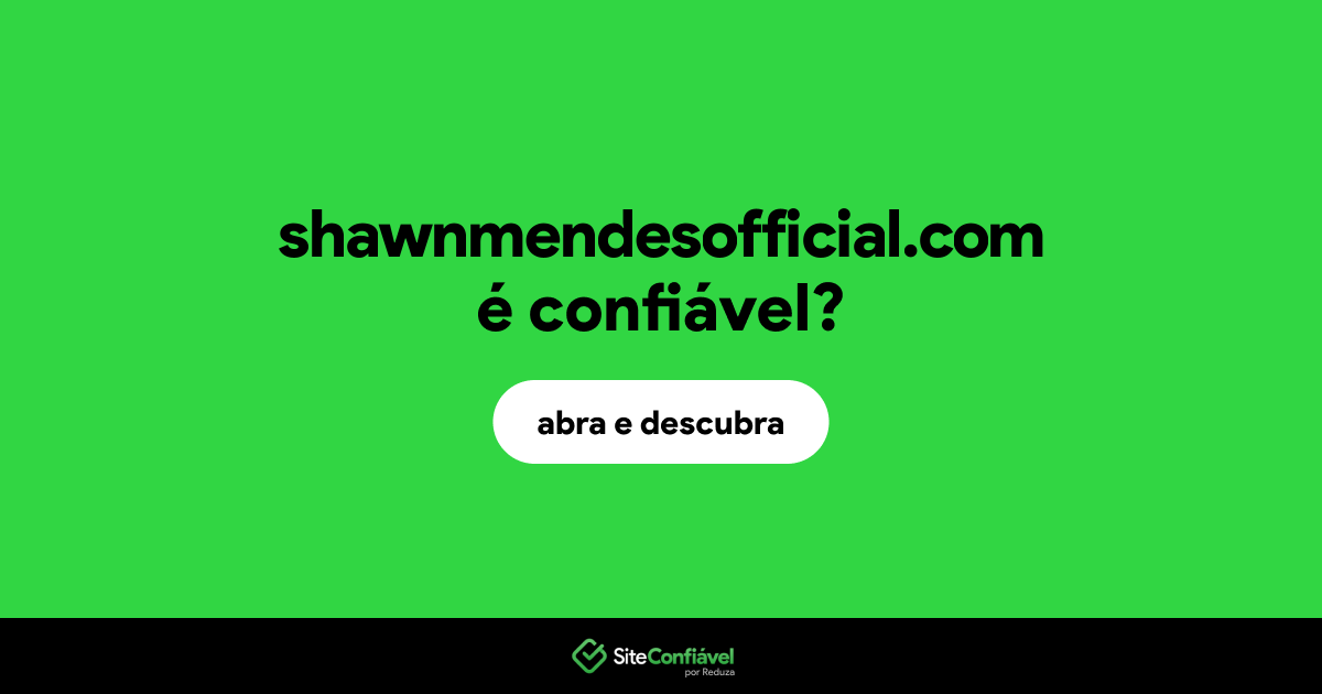 O site shawnmendesofficial.com é confiável?