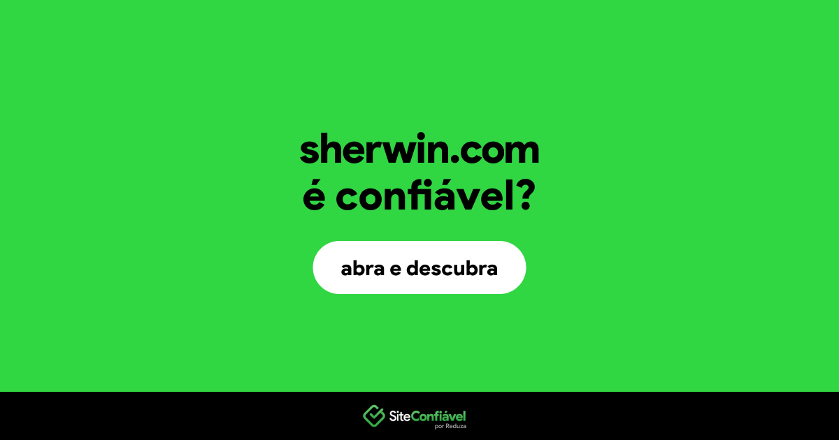 O site sherwin.com é confiável?