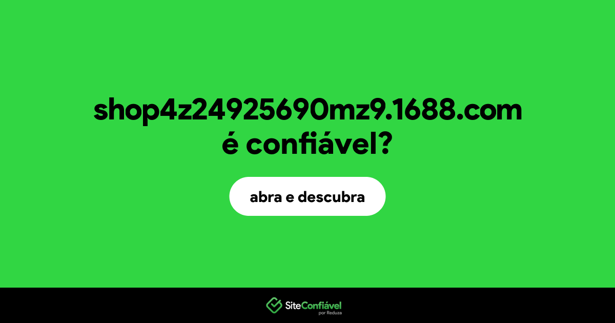 O site shop4z24925690mz9.1688.com é confiável?