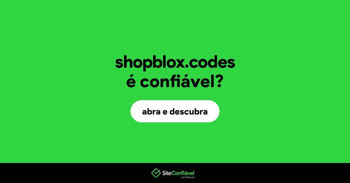 O site shopblox.codes é confiável?