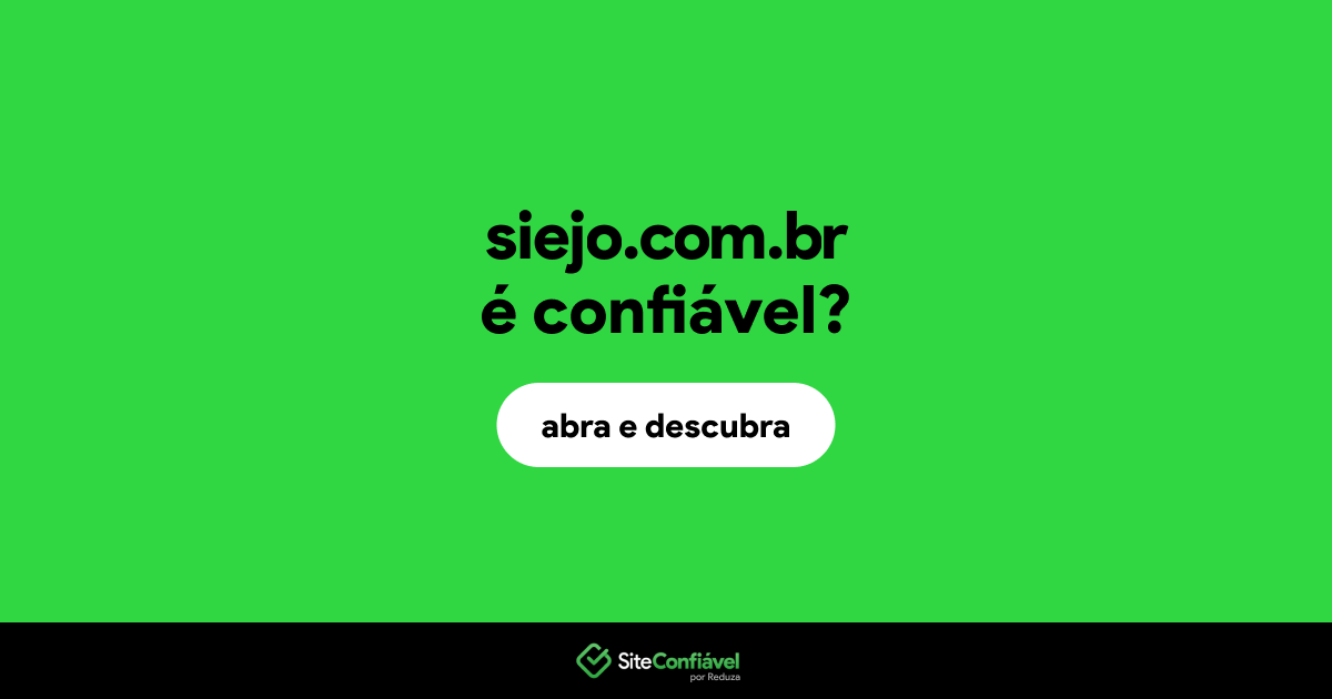 O site siejo.com.br é confiável?