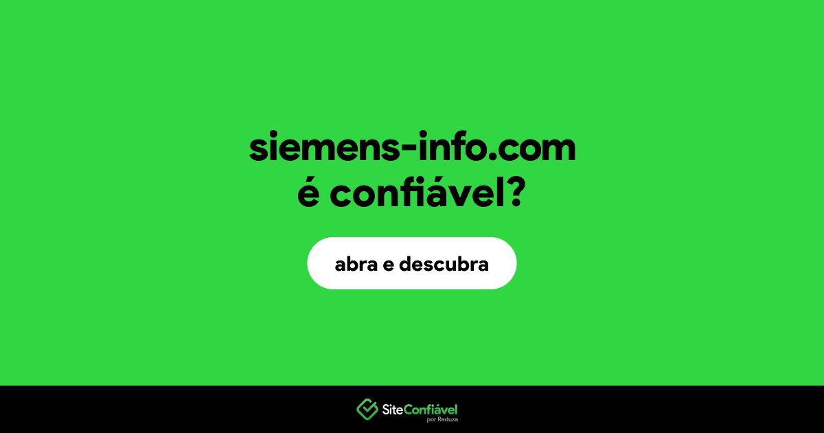 O site siemens-info.com é confiável?