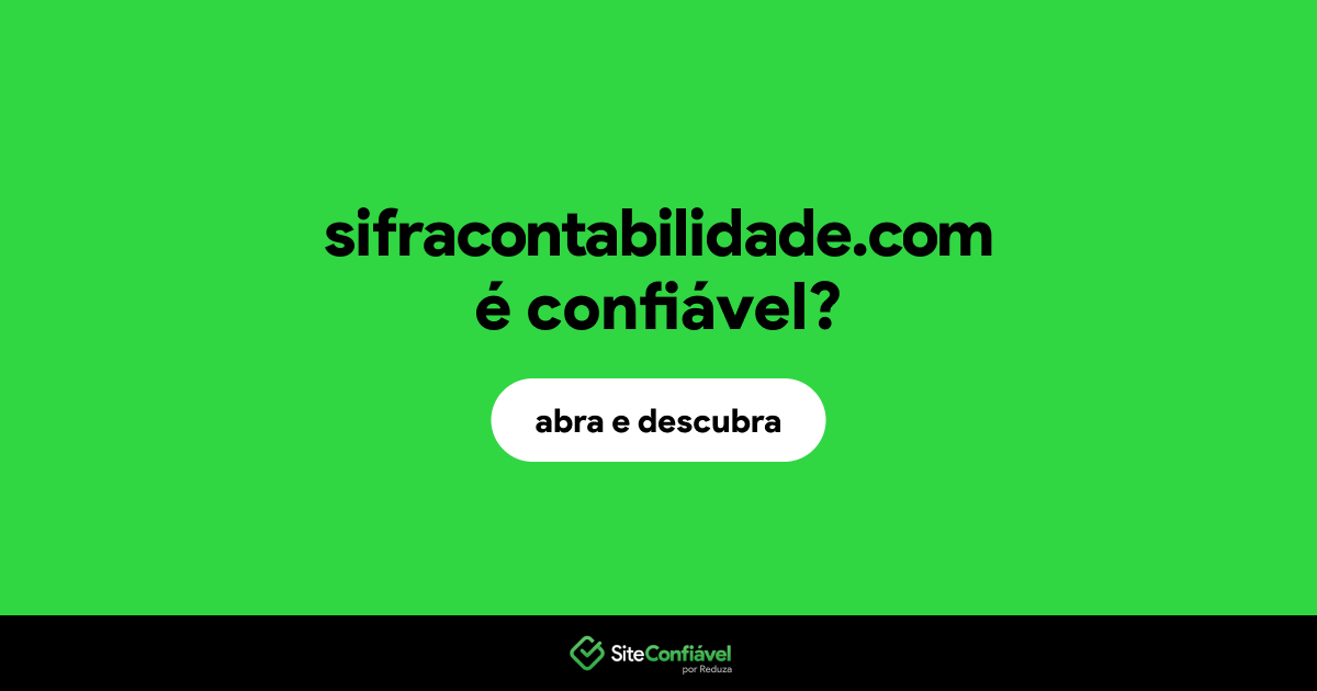 O site sifracontabilidade.com é confiável?