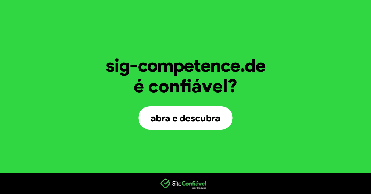 O site sig-competence.de é confiável?