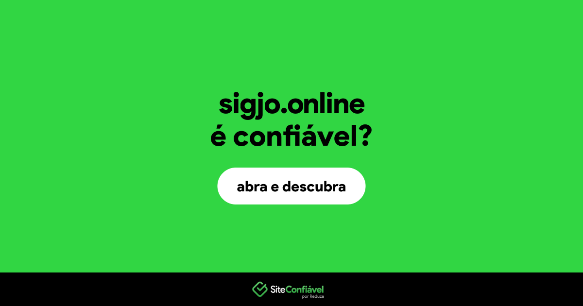 O site sigjo.online é confiável?