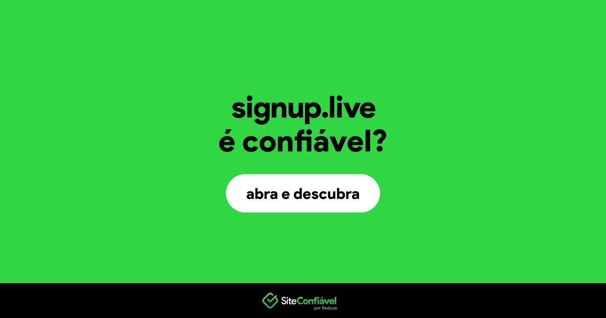 O site signup.live é confiável?