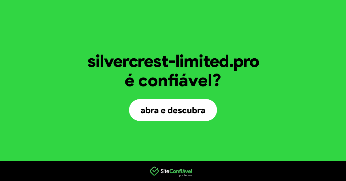 O site silvercrest-limited.pro é confiável?