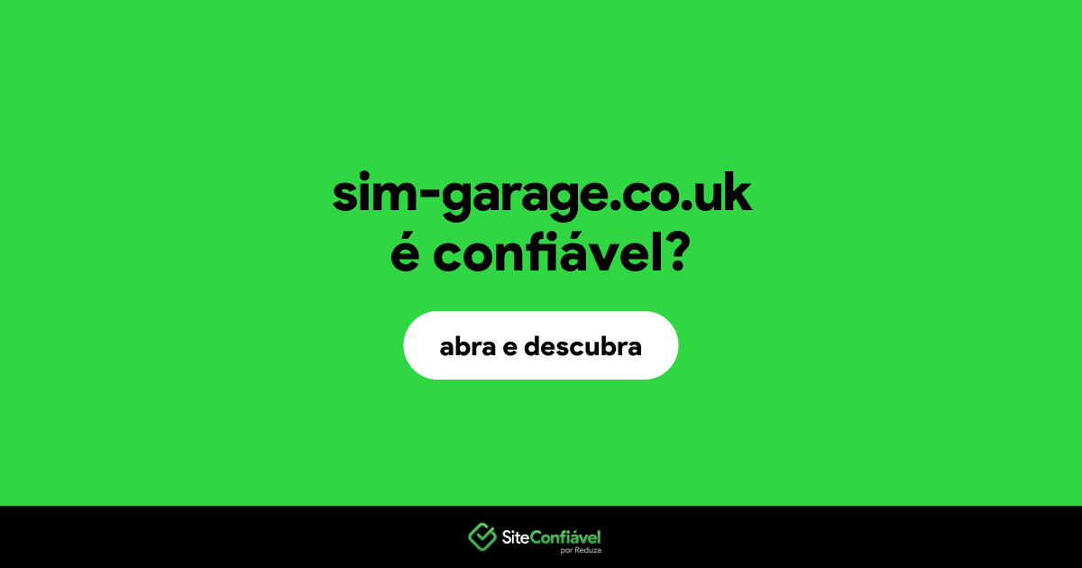 O site sim-garage.co.uk é confiável?