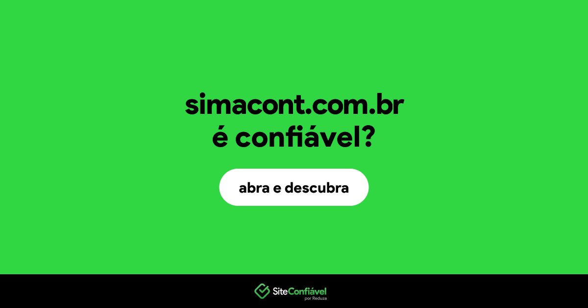 O site simacont.com.br é confiável?