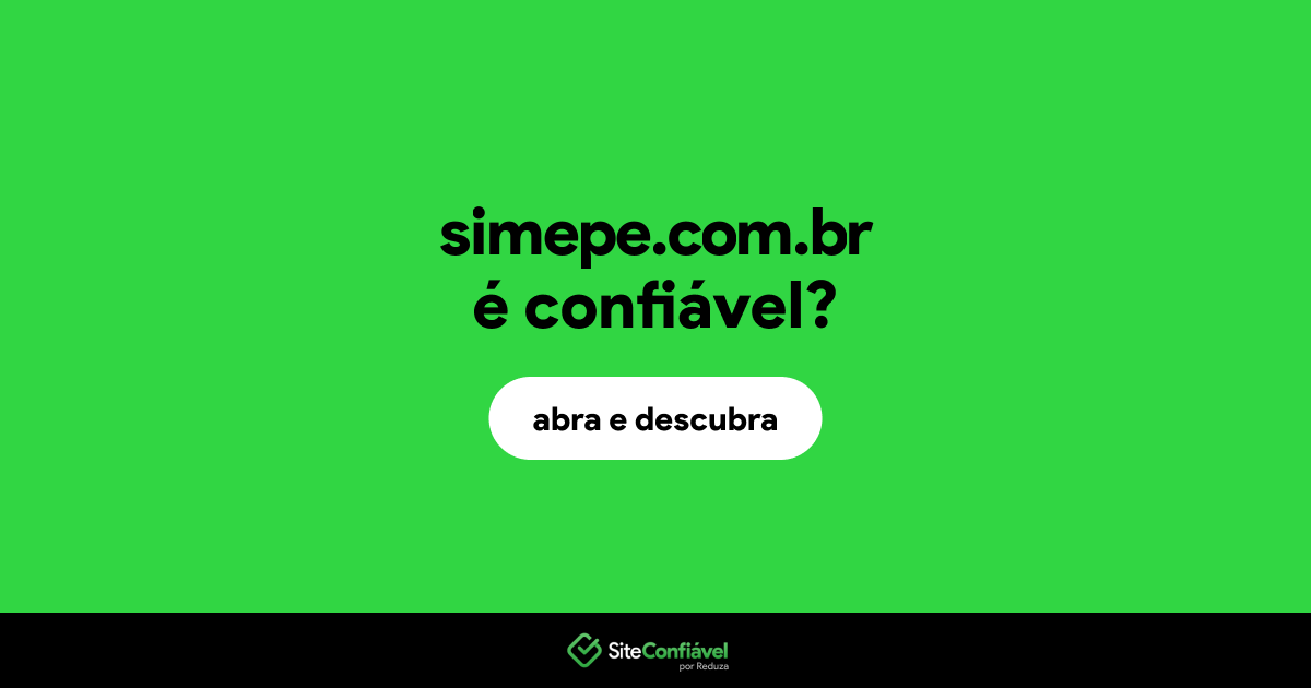 O site simepe.com.br é confiável?