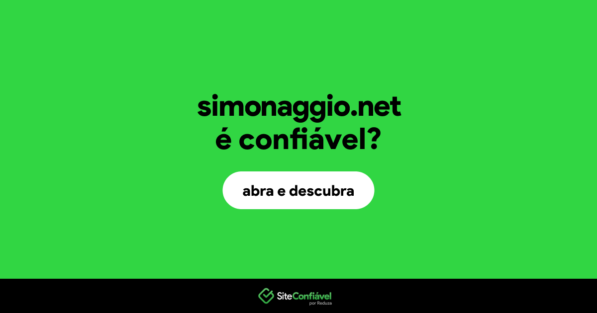 O site simonaggio.net é confiável?