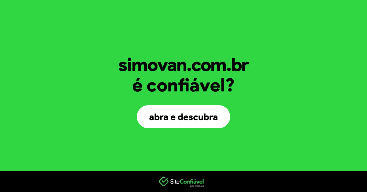 O site simovan.com.br é confiável?