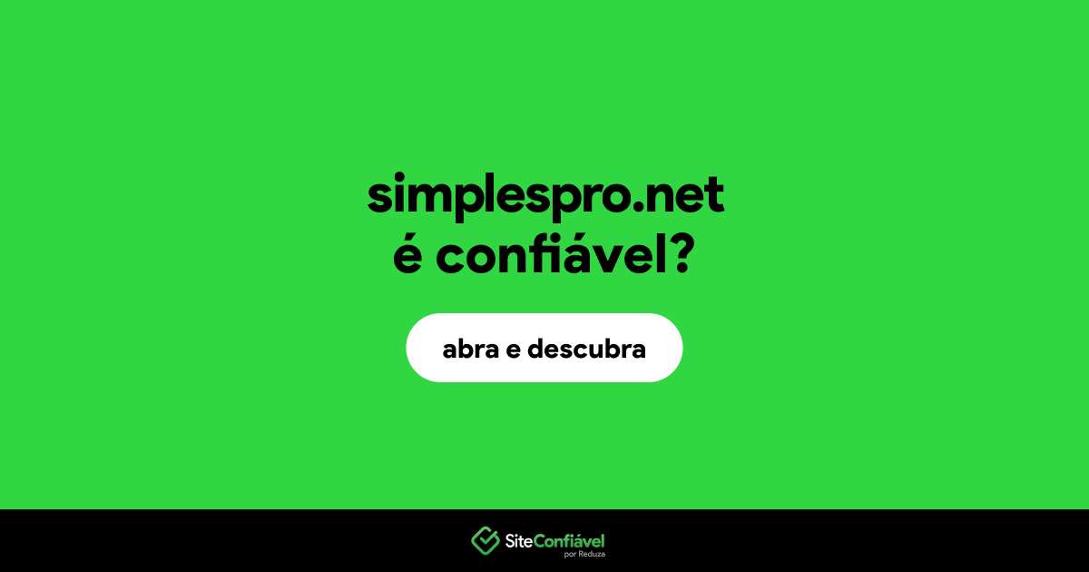 O site simplespro.net é confiável?