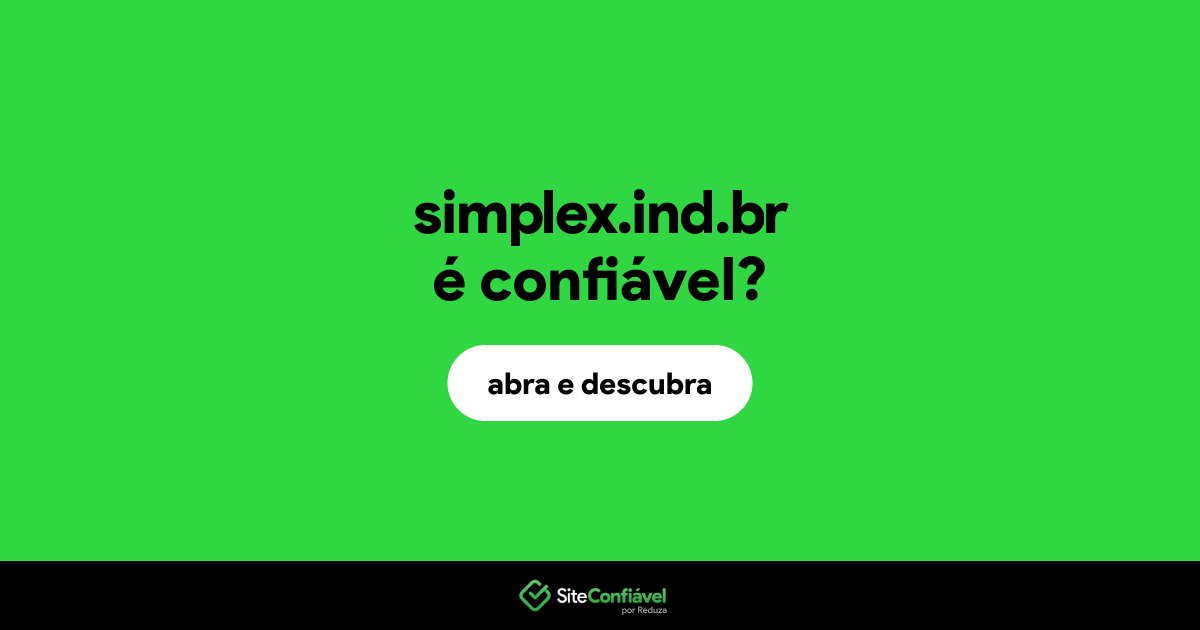 O site simplex.ind.br é confiável?