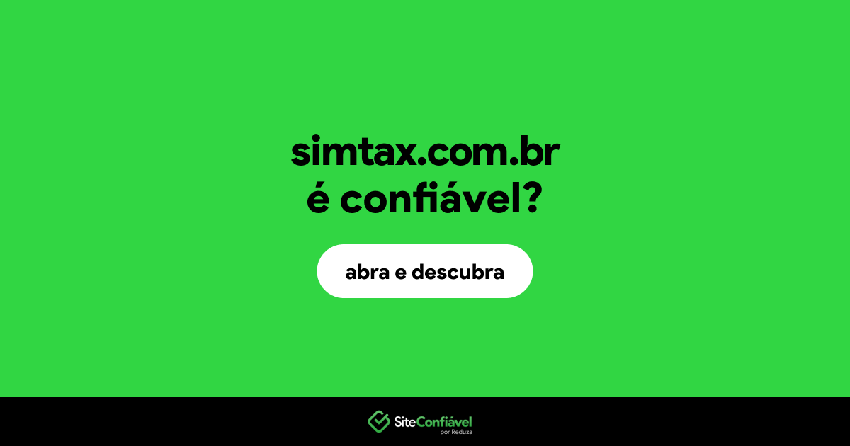 O site simtax.com.br é confiável?