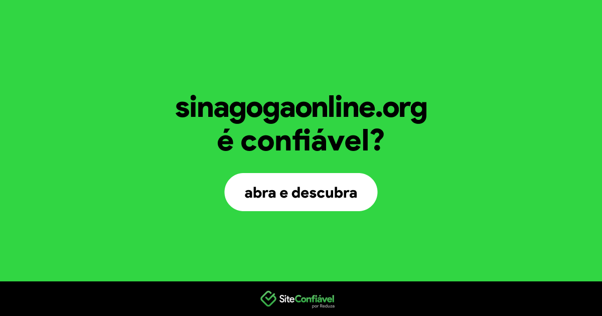 O site sinagogaonline.org é confiável?