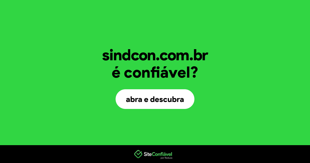 O site sindcon.com.br é confiável?