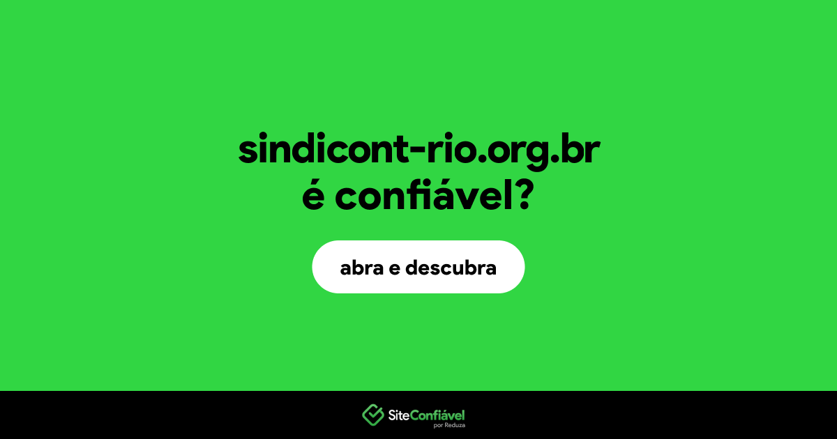 O site sindicont-rio.org.br é confiável?