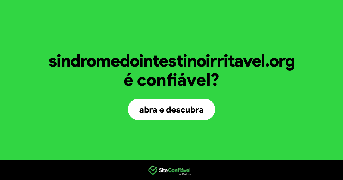 O site sindromedointestinoirritavel.org é confiável?