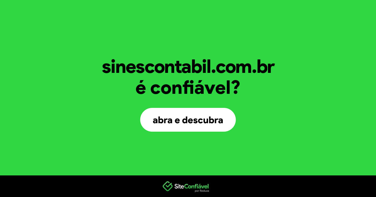 O site sinescontabil.com.br é confiável?