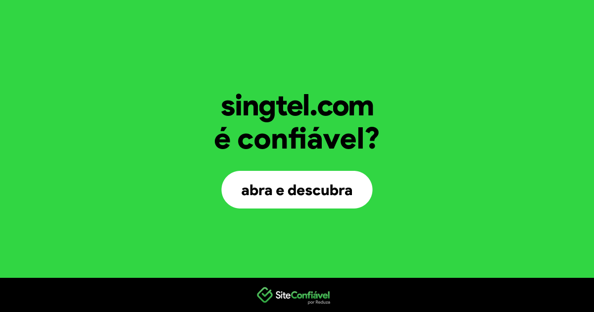 O site singtel.com é confiável?