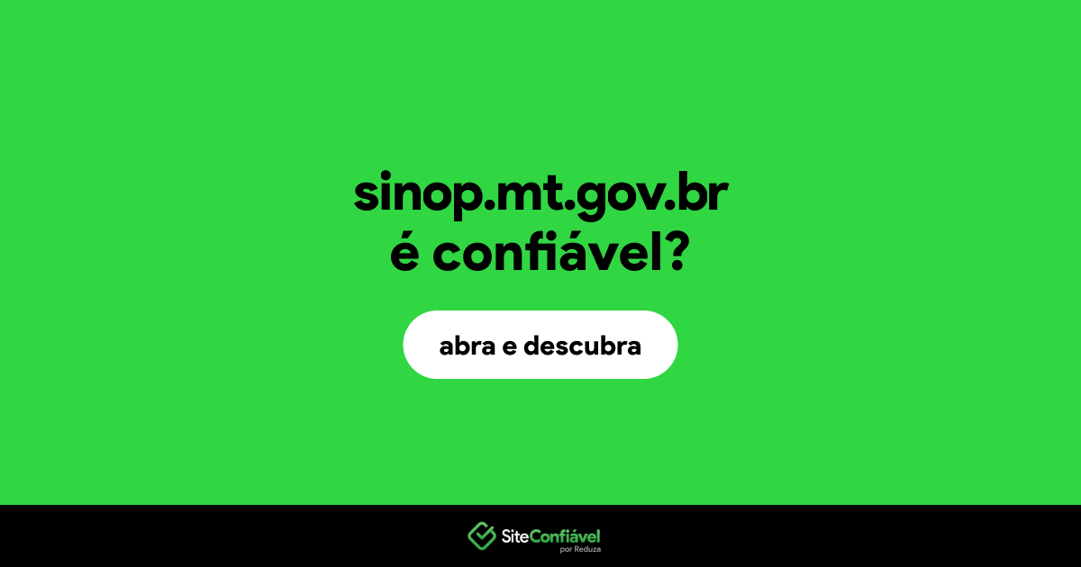 O site sinop.mt.gov.br é confiável?
