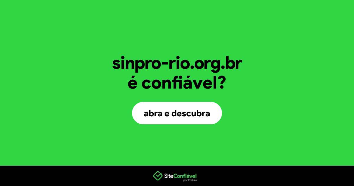 O site sinpro-rio.org.br é confiável?